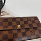Pre-owned Authentic Louis Vuitton Portefeuille Sarah Damier Ebene Long Wallet