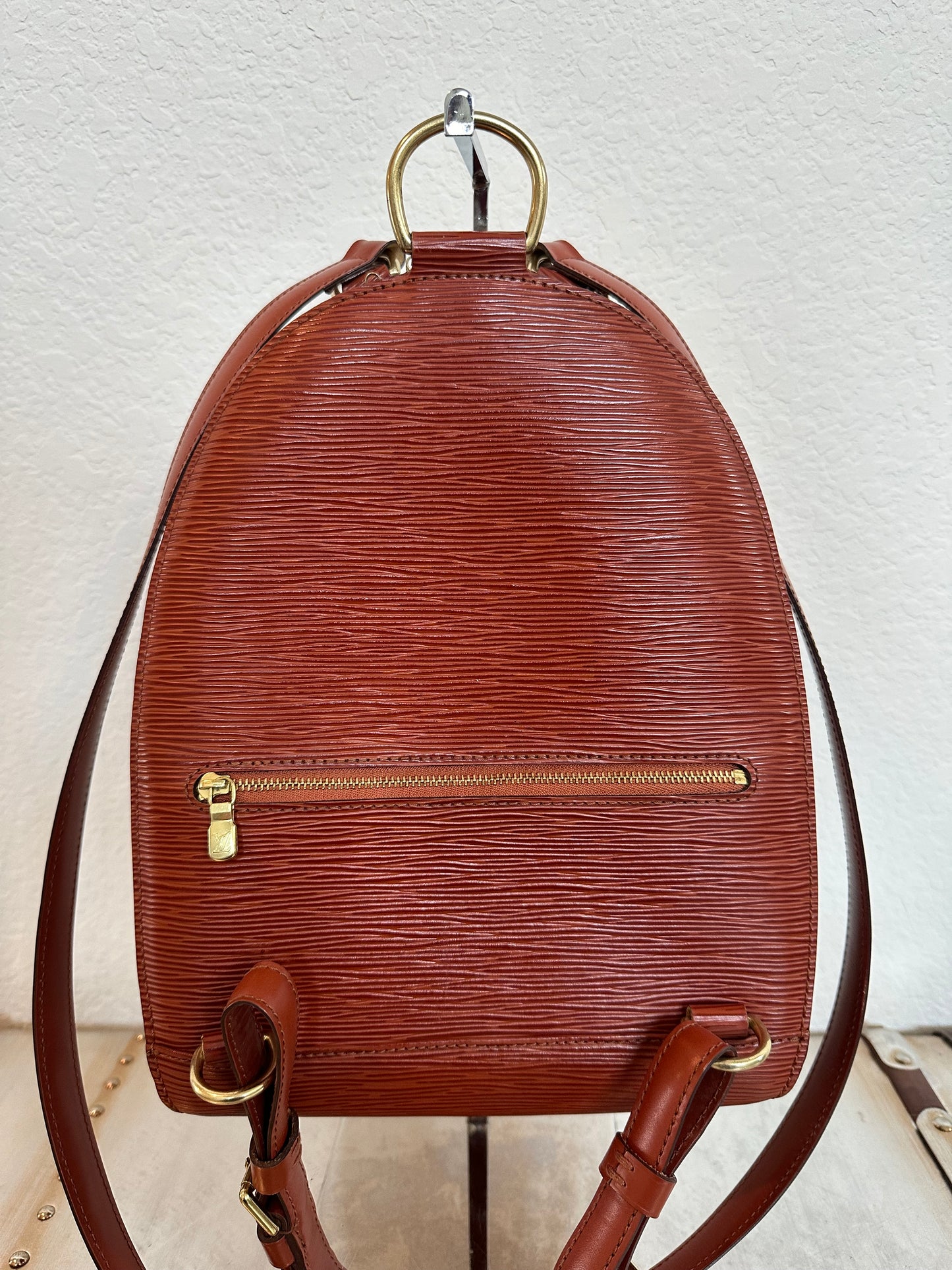 Pre-owned Authentic Louis Vuitton Mabillon Epi Brown Backpack