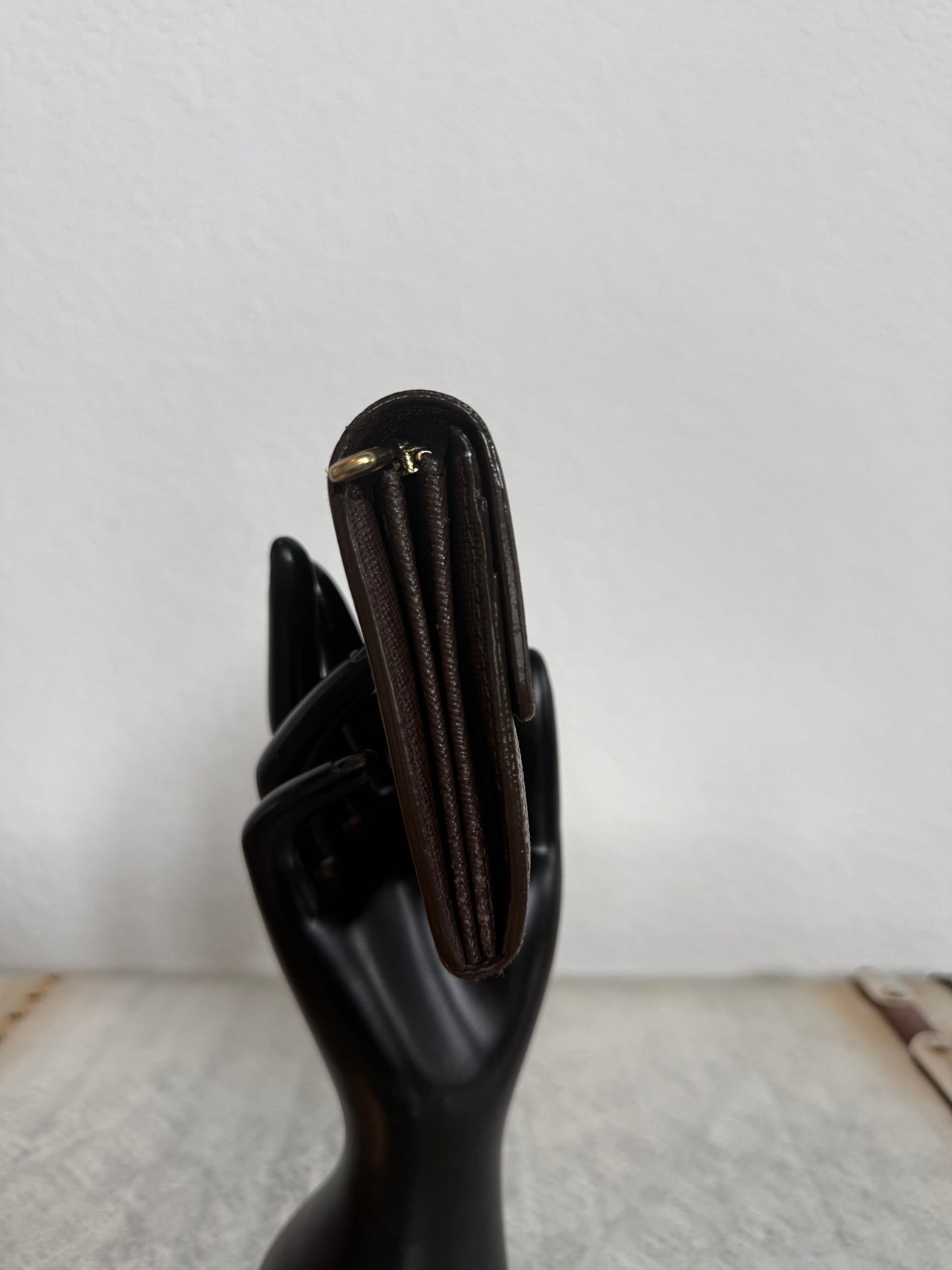 Pre-owned Authentic Louis Vuitton Portefeuille Sarah Damier Ebene Long Wallet