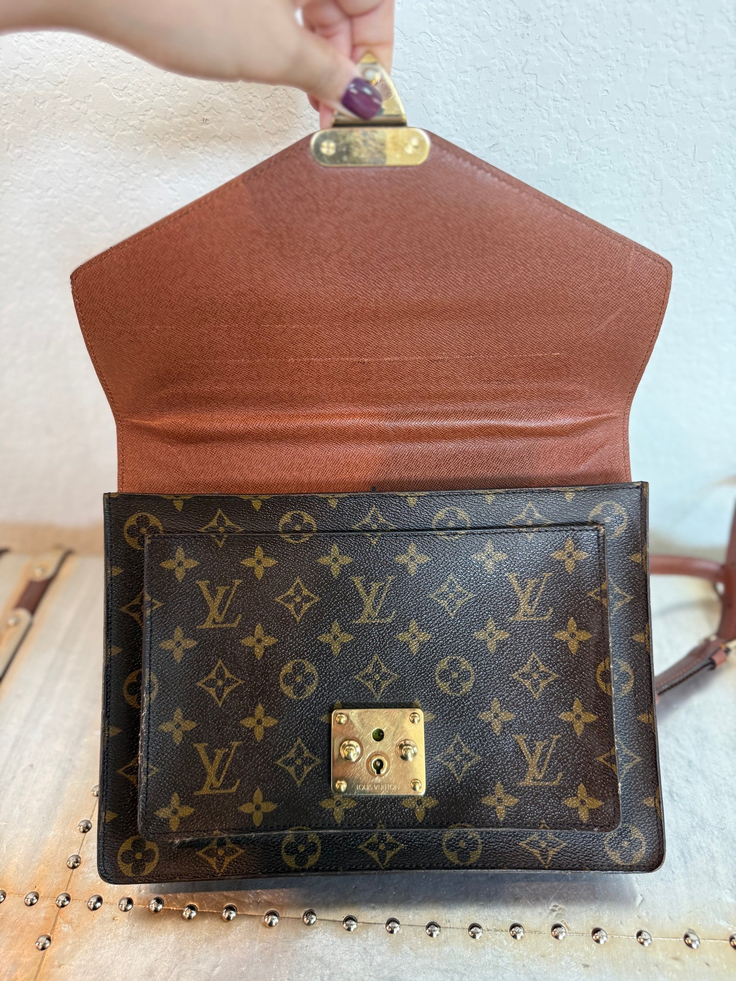 Pre-owned Authentic Louis Vuitton Monceau 28 Monogram Shoulder / Crossbody Bag