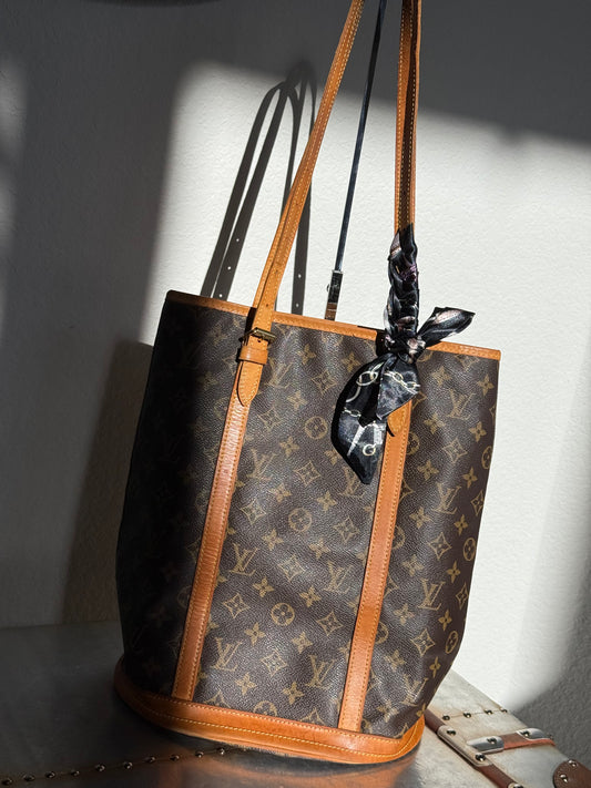 Pre-owned Authentic Louis Vuitton Bucket GM Monogram Shoulder Tote Bag