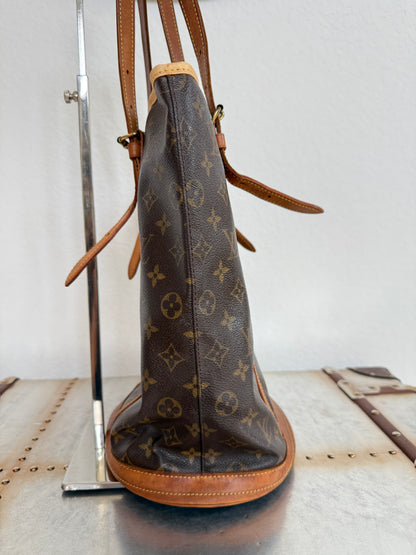 Pre-owned Authentic Louis Vuitton Bucket GM Monogram Shoulder Tote Bag