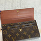 Pre-owned Authentic Louis Vuitton Portefeuille Sarah Monogram Long Wallet