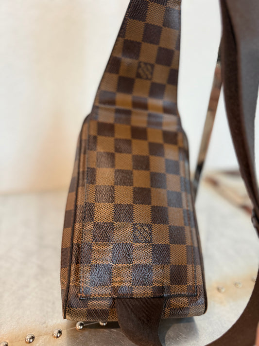 Pre-owned Authentic Louis Vuitton Damier Ebene Geronimos Body Bag