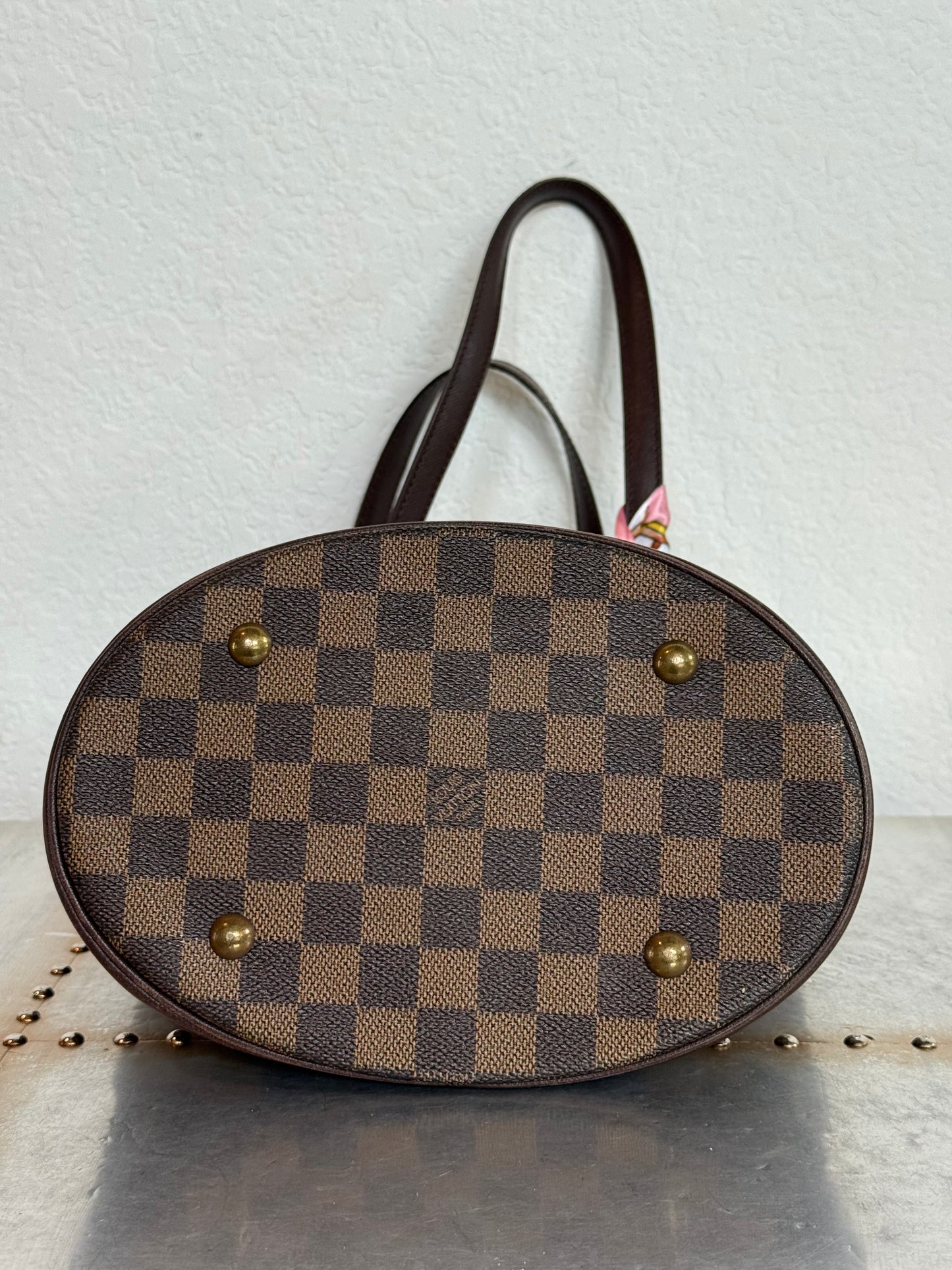 Pre-owned Authentic Louis Vuitton Bucket Damier Ebene Shoulder Bag
