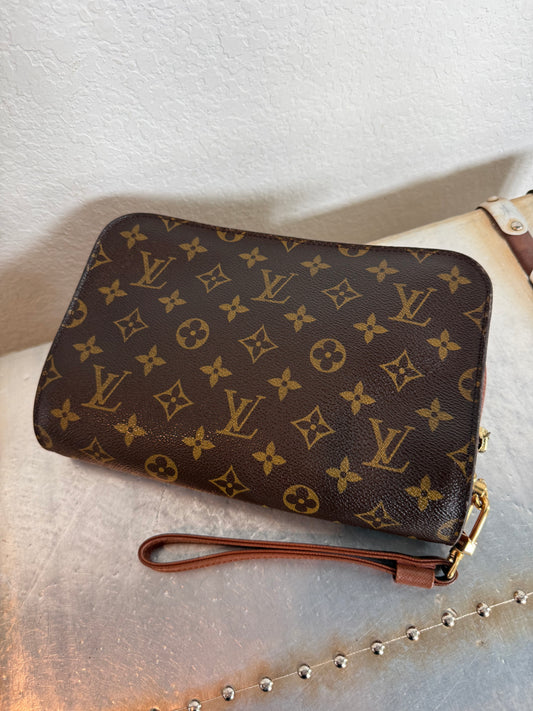 Pre-owned Authentic Louis Vuitton Monogram Orsay Clutch Handbag