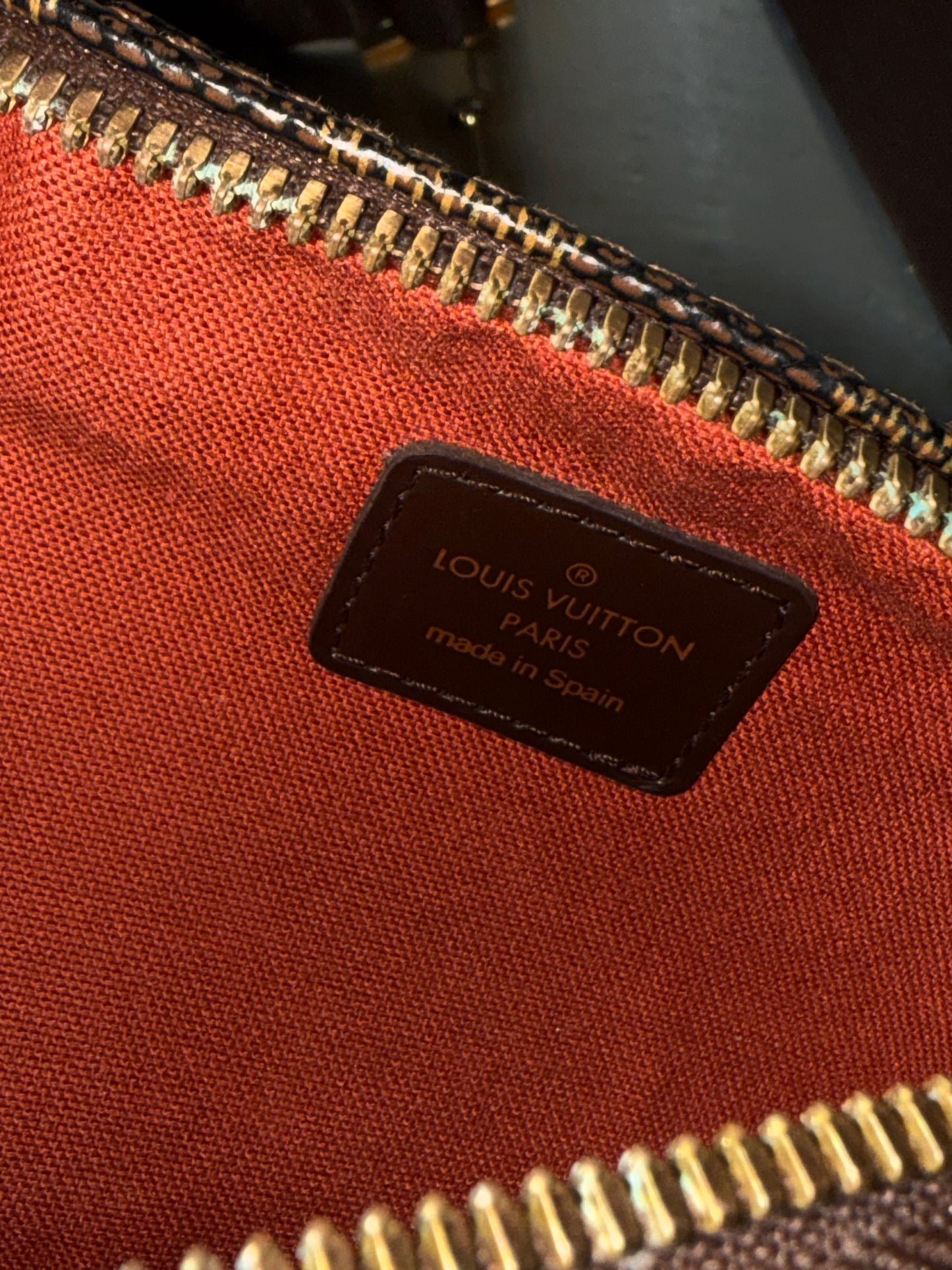 Pre-owned Authentic Louis Vuitton Damier Ebene Geronimos Body Bag