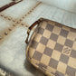 Pre-owned Authentic Louis Vuitton MINI Pochette Accessoires Damier Azur Handbag