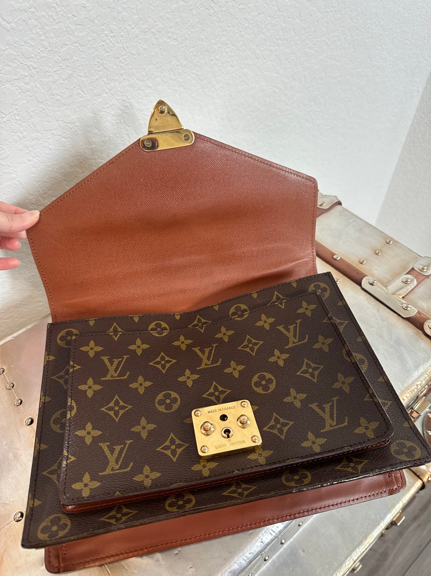 Pre-owned Authentic Louis Vuitton Monceau Monogram Shoulder / Crossbody Bag