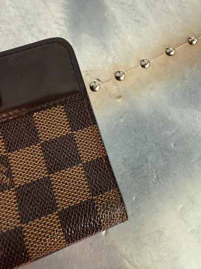 Pre-owned Authentic Louis Vuitton Damier Ebene Compact Zip Wallet