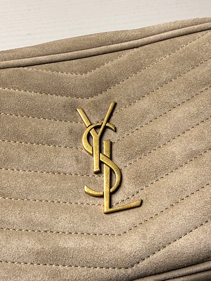 Saint Laurent YSL Suede Matelasse Monogram Mini Lou Camera Crossbody Bag