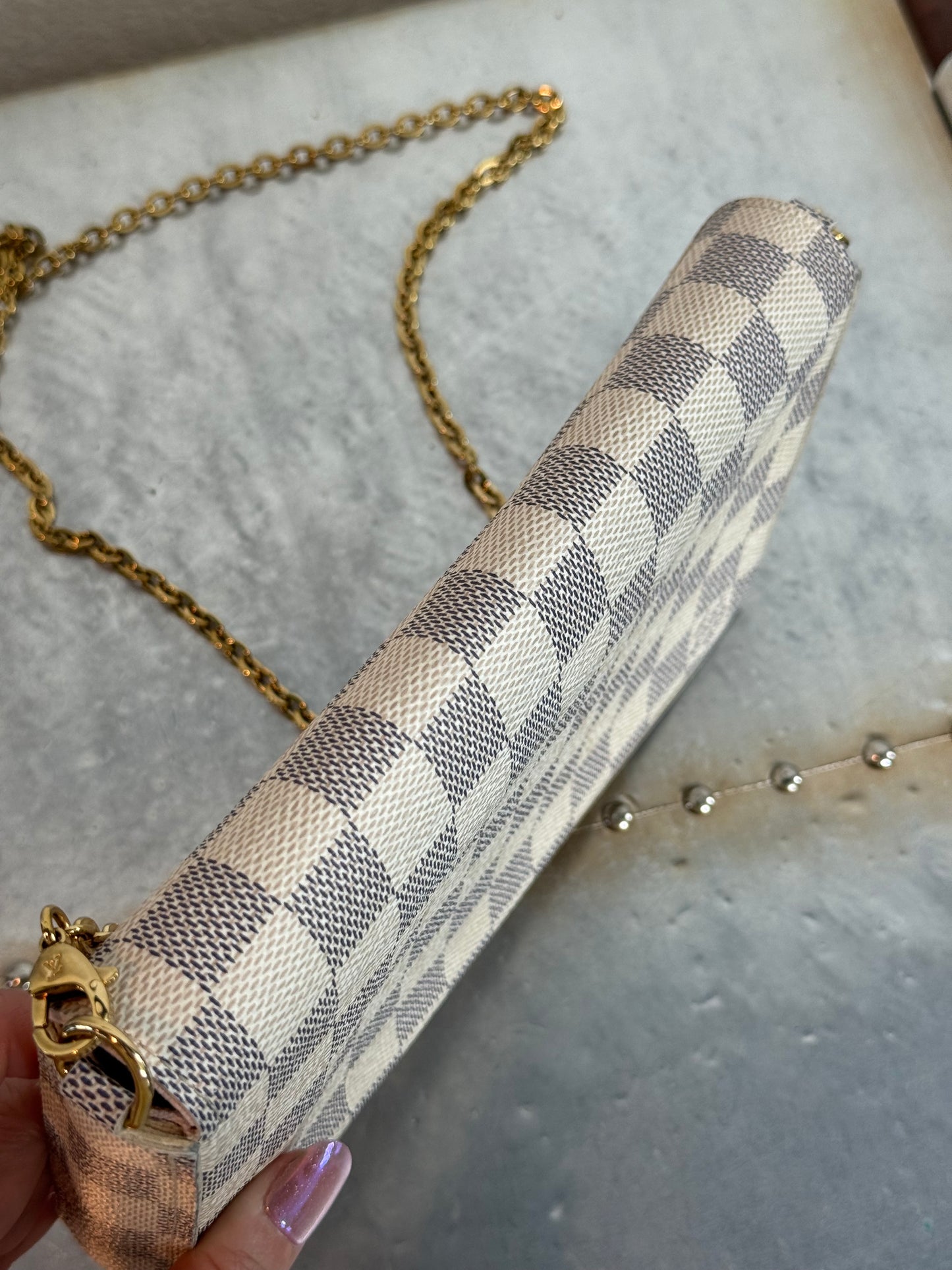 Pre-owned Authentic Louis Vuitton Felicie Pochette Monogram Crossbody Bag