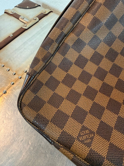 Pre-owned Authentic Bastille Damier Ebene Crossbody Bag