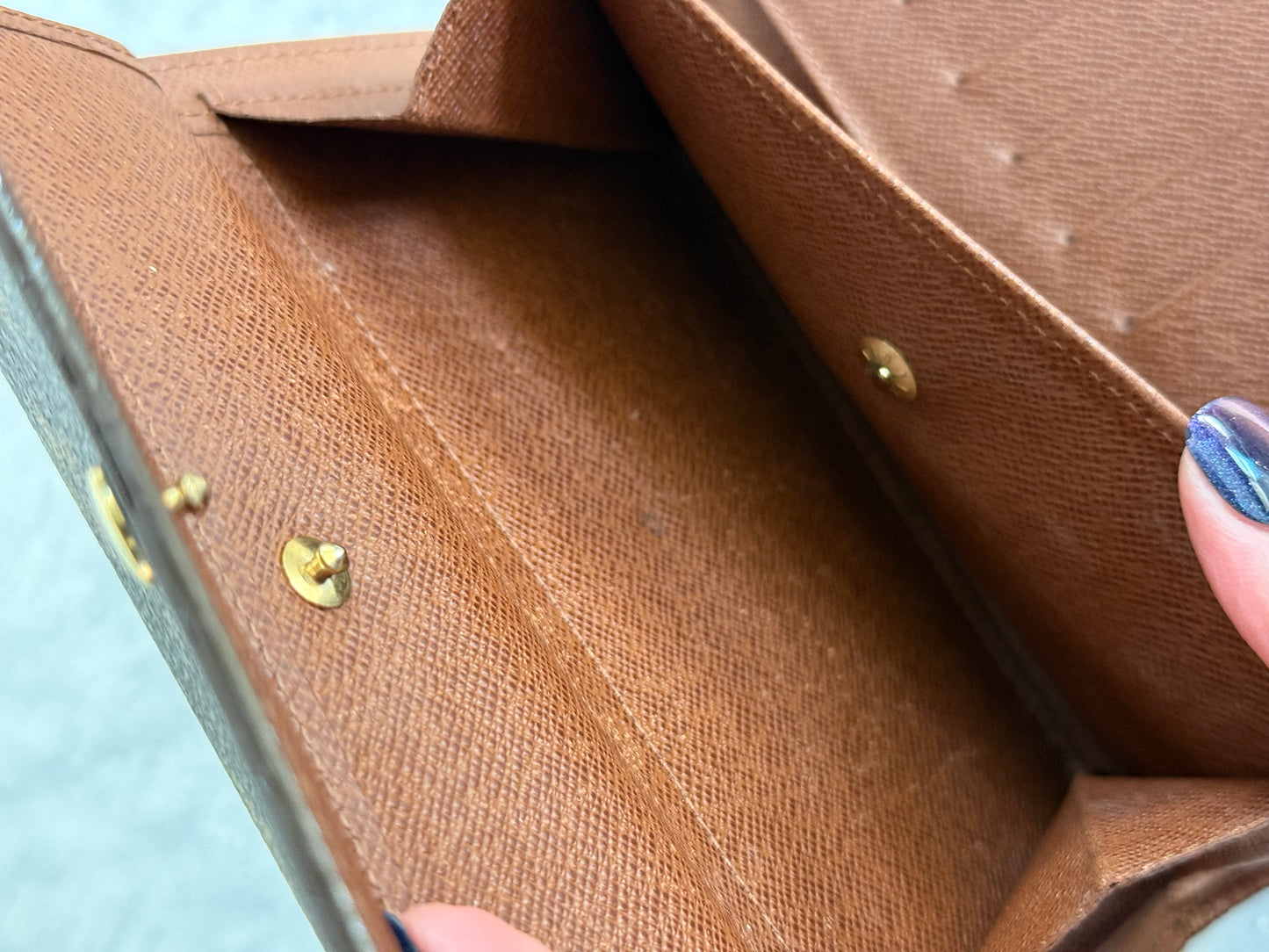 Pre-owned Authentic Louis Vuitton Porte Tresor Etui Papier Monogram Trifold Wallet