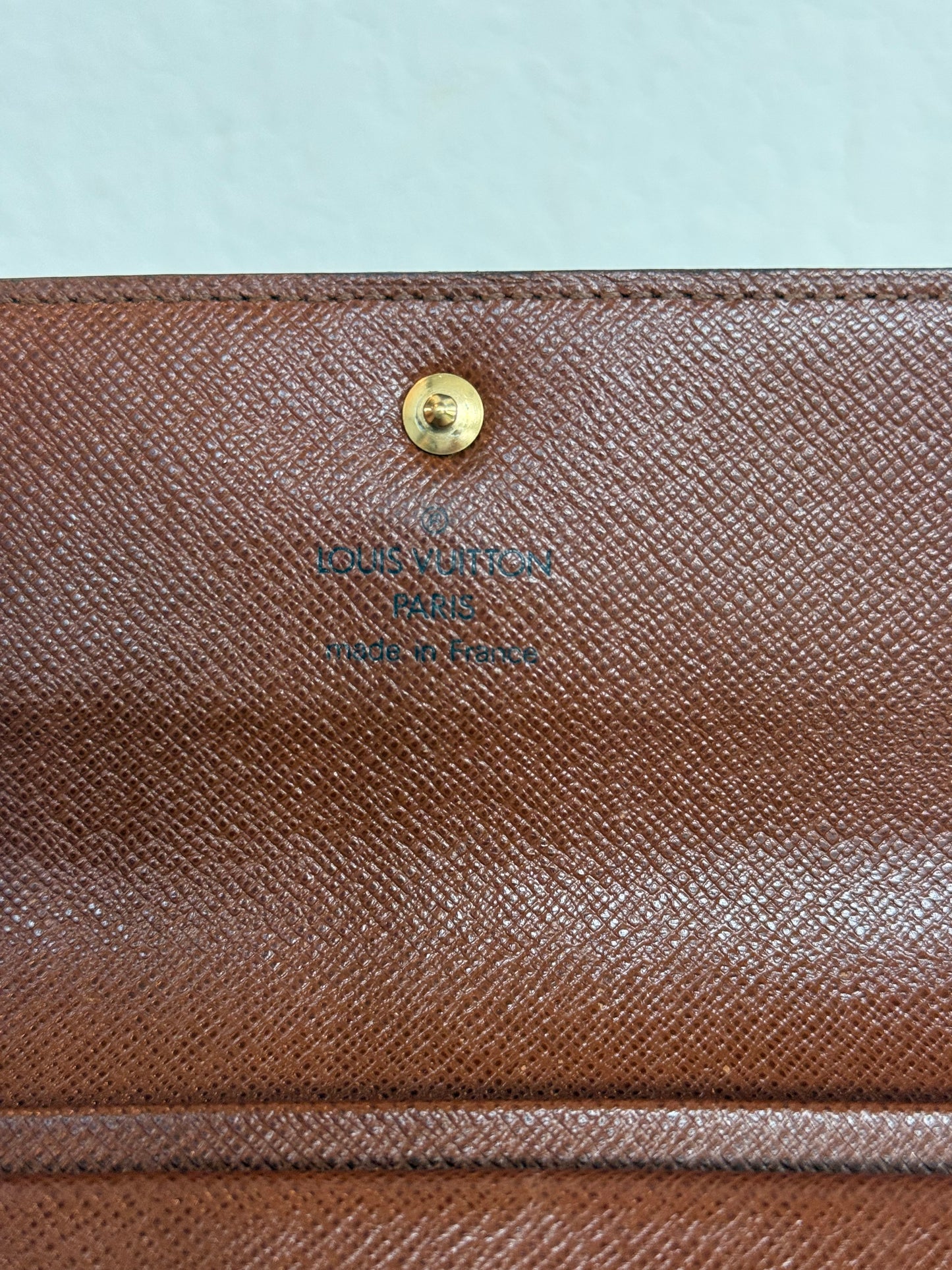 Pre-owned Authentic Louis Vuitton Porte Tresor Etui Papier Monogram Trifold Wallet
