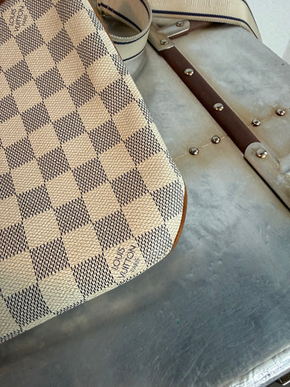 Pre-owned Authentic Louis Vuitton Pochette Bosphore Damier Azur Shoulder / Crossbody Bag