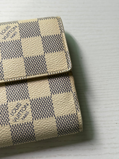 Pre-owned Authentic Louis Vuitton Portefeuille Sarah Damier Azur Long Wallet
