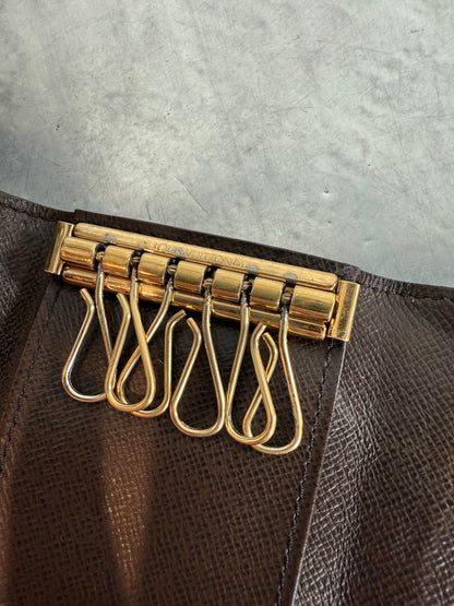 Pre-owned Authentic Louis Vuitton Damier Ebene 6 Key Holder