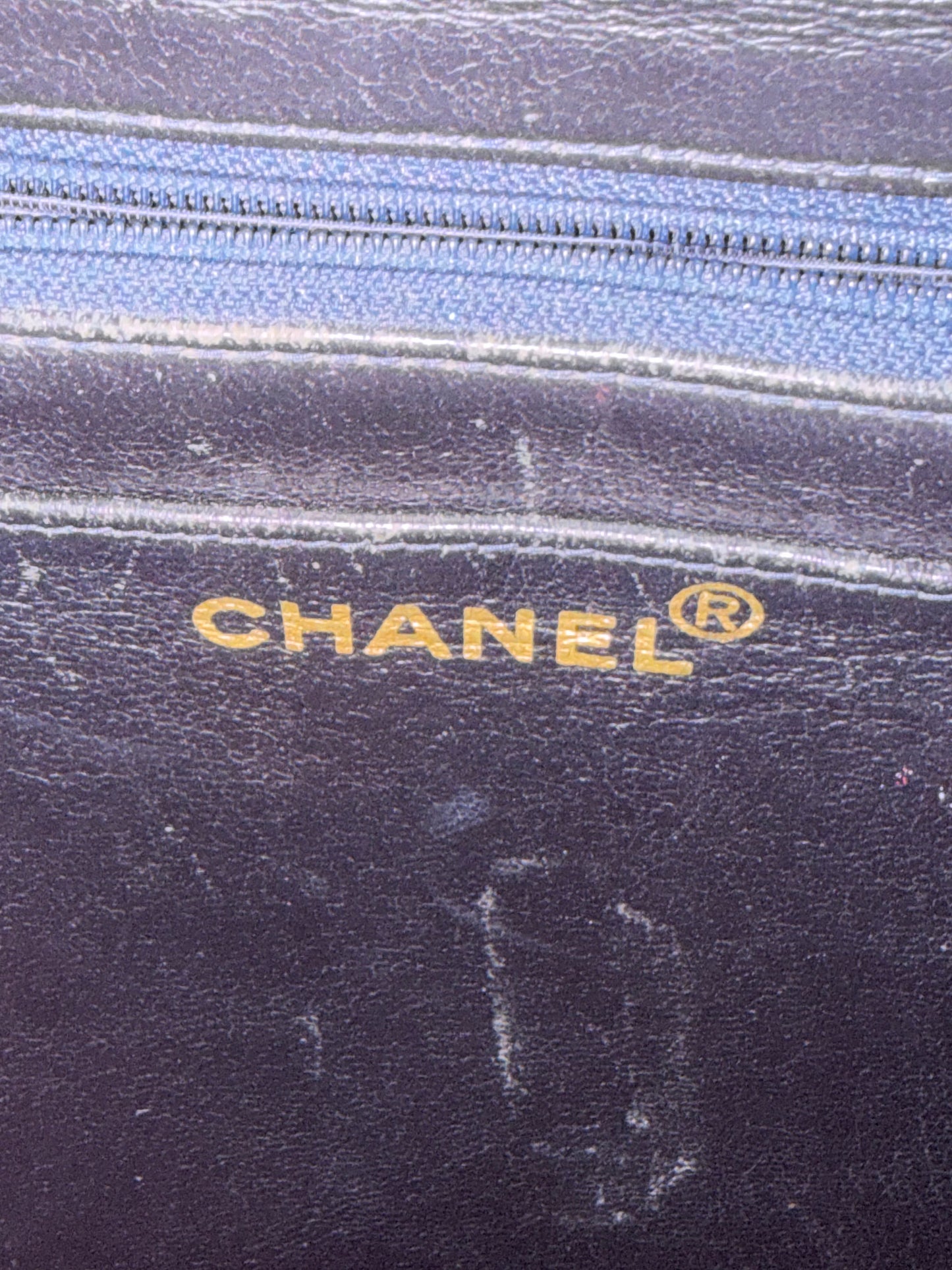 Pre-owned Authentic Chanel Vintage Caviar Square Backpack