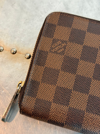 Pre-owned Authentic Louis Vuitton Damier Ebene Zippy Organizer Long Wallet