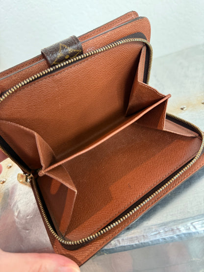 Pre-owned Authentic Louis Vuitton Porte Papier Monogram Zip Wallet