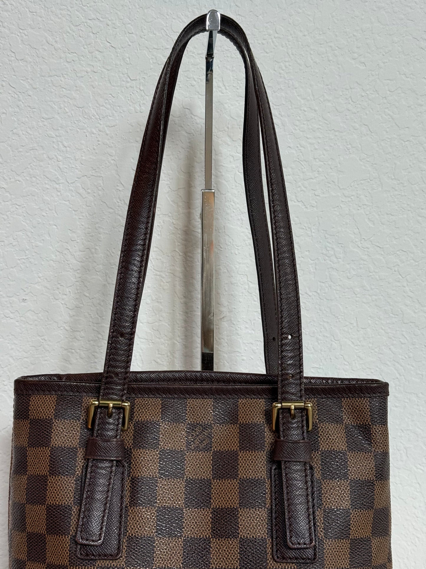 Pre-owned Authentic Louis Vuitton Bucket Damier Ebene Shoulder Bag