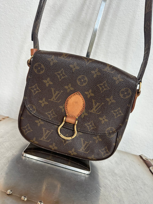 Pre-owned Authentic Louis Vuitton Saint Cloud Monogram MM Crossbody Bag