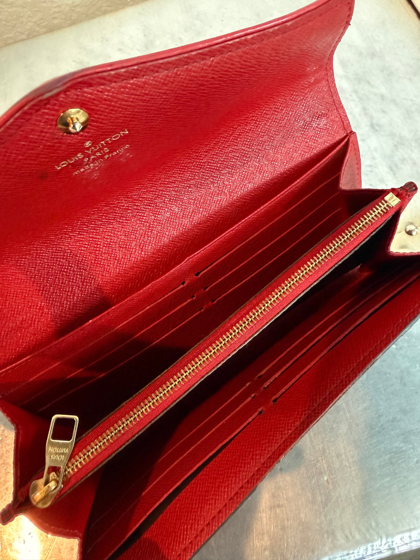 Pre-owned Authentic Louis Vuitton Monogram Sarah Retiro Long Wallet