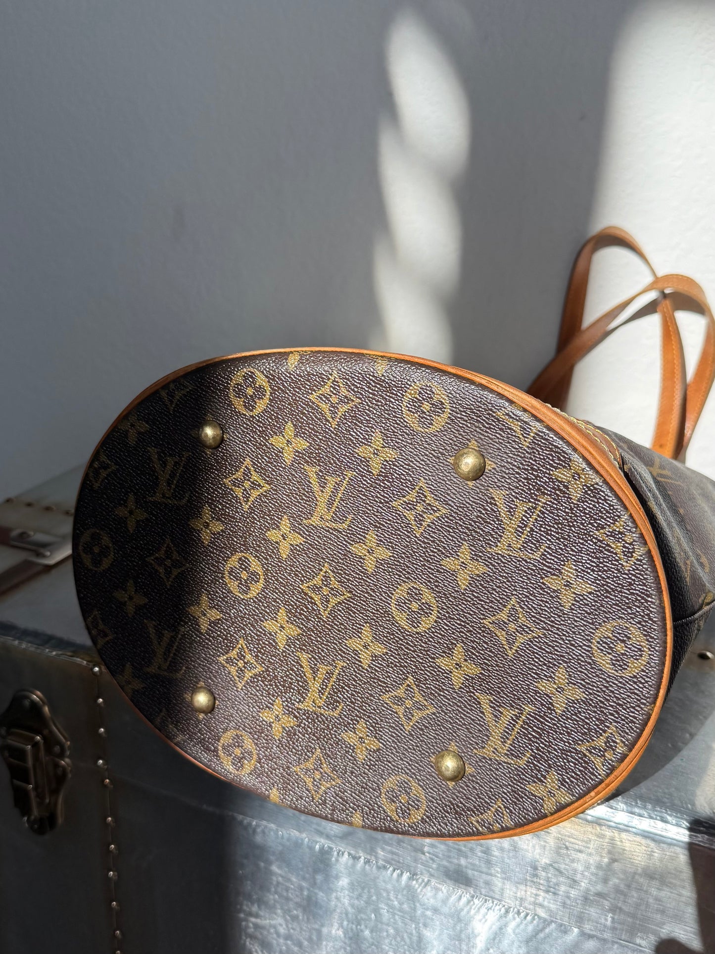 Pre-owned Authentic Louis Vuitton Bucket GM Monogram Shoulder Tote Bag