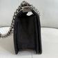 Pre-owned Authentic CHANEL Boy Medium Flap RARE Patent Sequin Shoulder Bag