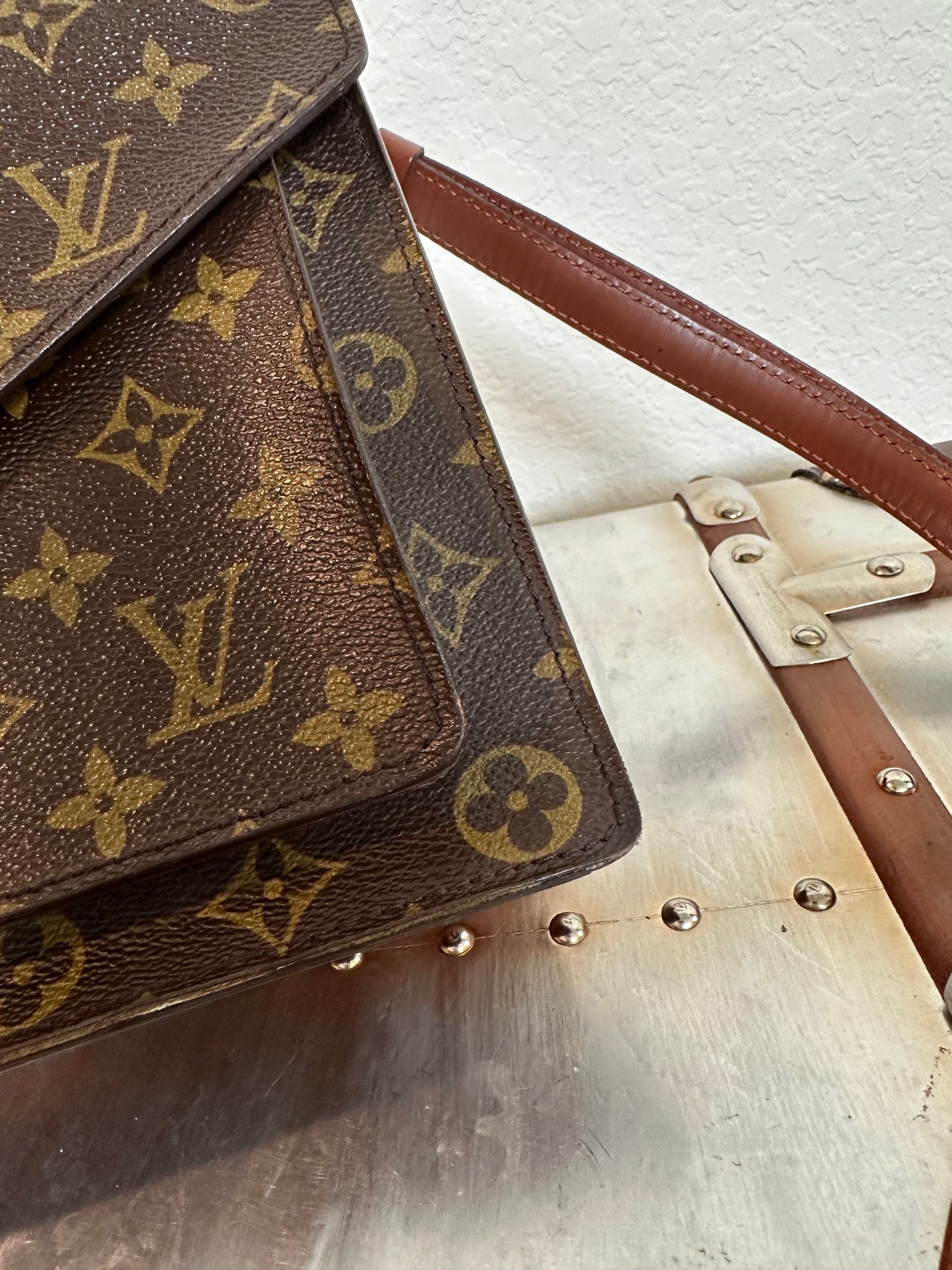 Pre-owned Authentic Louis Vuitton Monceau Monogram Shoulder / Crossbody Bag