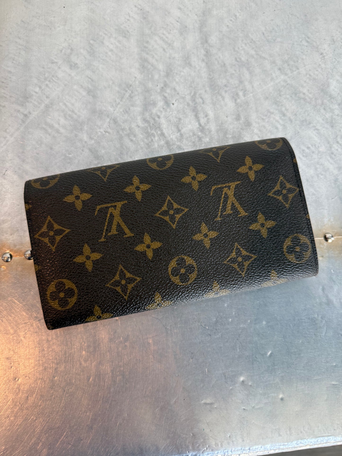 Pre-owned Authentic Louis Vuitton Portefeuille Sarah Monogram Long Wallet