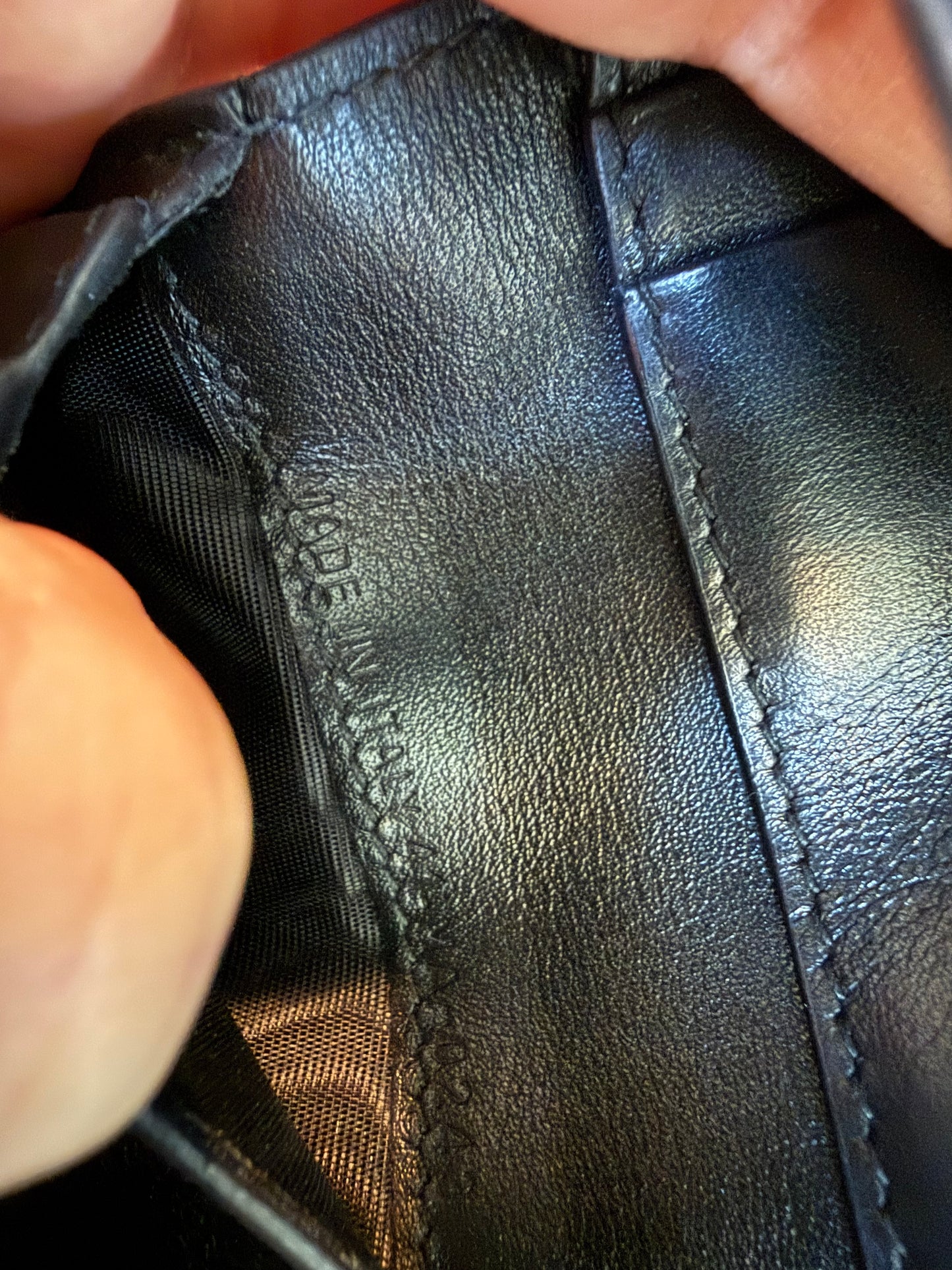 Pre-owned Vintage Christian Dior Patent Cannage Compact Wallet