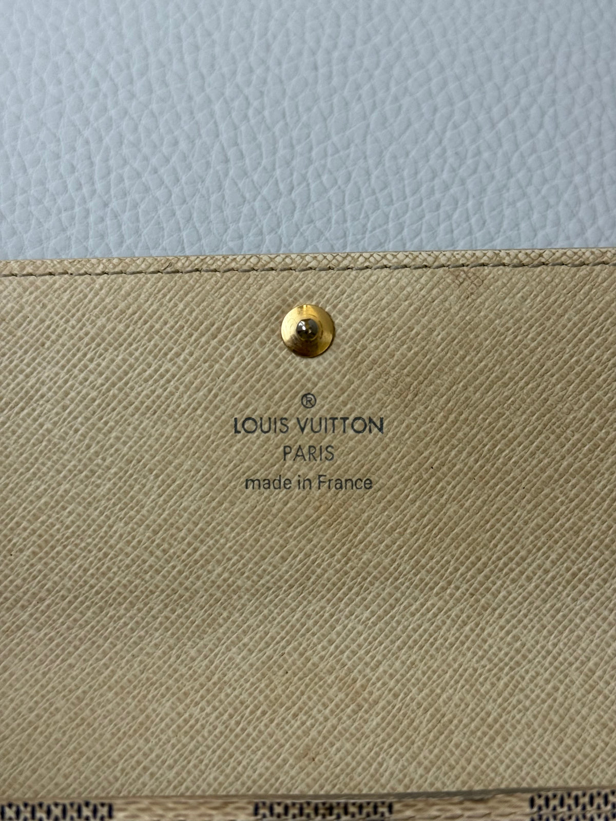 Pre-owned Authentic Louis Vuitton Portefeuille Sarah Damier Azur Long Wallet