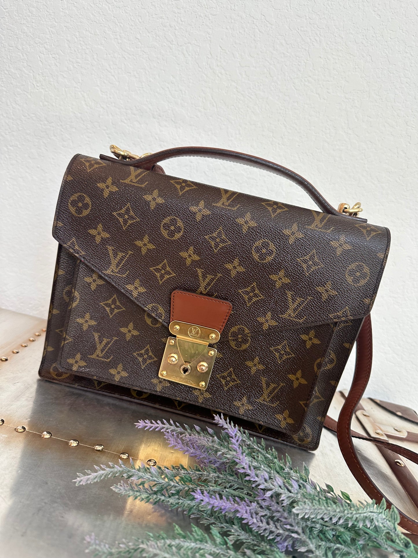 Pre-owned Authentic Louis Vuitton Monceau Monogram Shoulder / Crossbody Bag