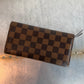 Pre-owned Authentic Louis Vuitton Portefeuille Emilie Damier Ebene Long Wallet