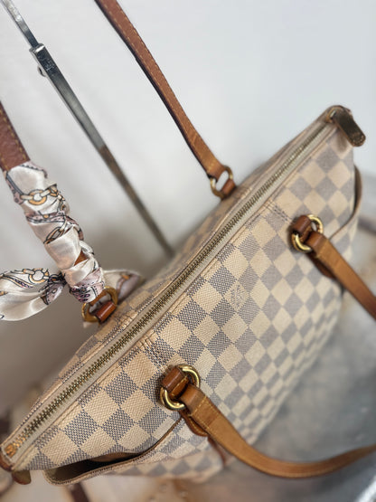 Pre-owned Authentic Louis Vuitton Totally PM Damier Azur Shoulder Bag