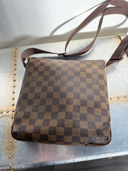 Pre-owned Authentic Brooklyn PM Damier Ebene Crossbody Bag