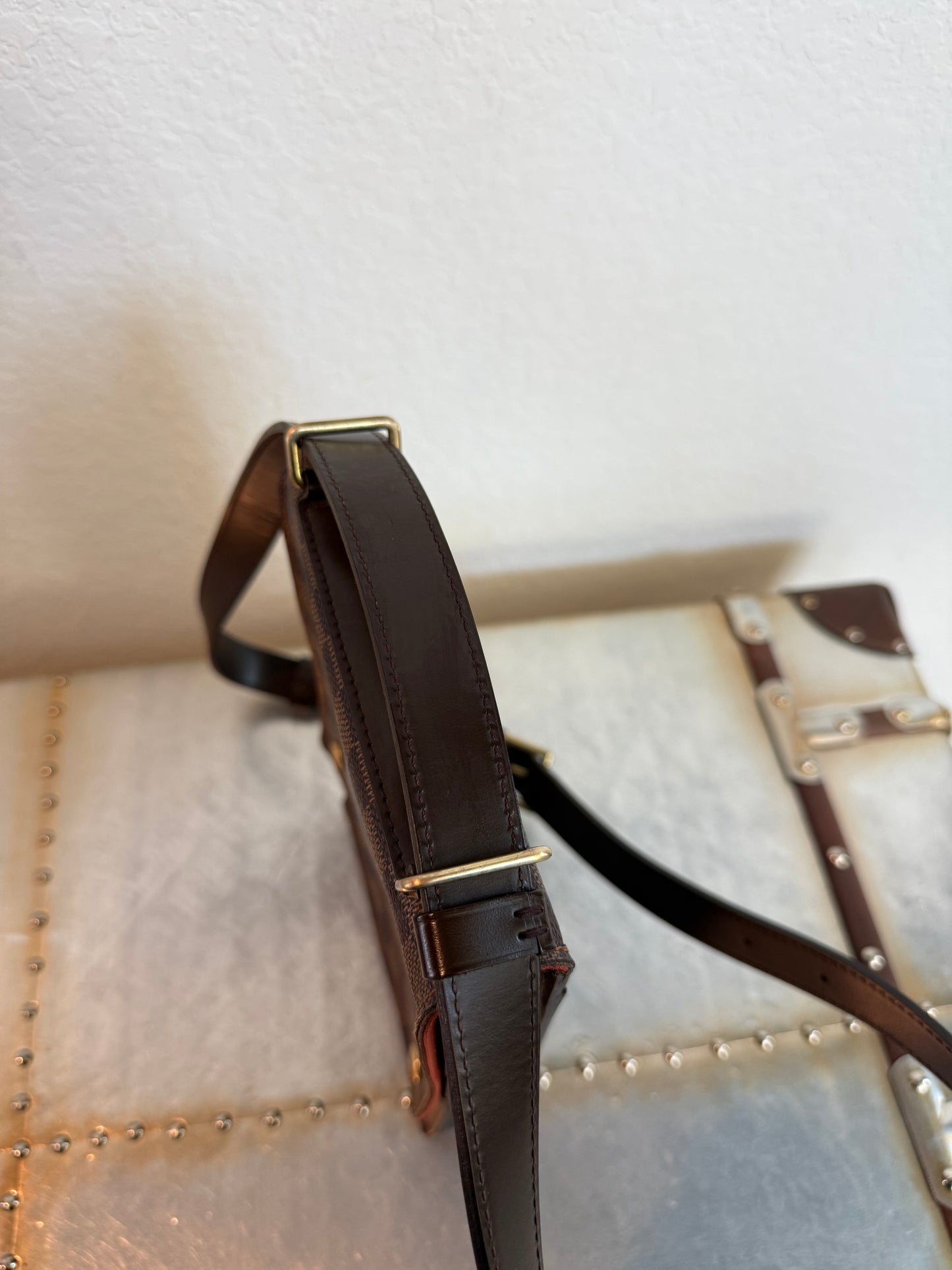 Pre-owned Louis Vuitton Portobello Damier Ebene Shoulder Bag