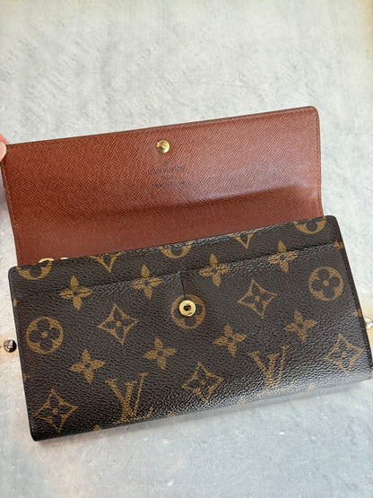 Pre-owned Authentic Louis Vuitton Portefeuille Sarah Monogram Long Wallet