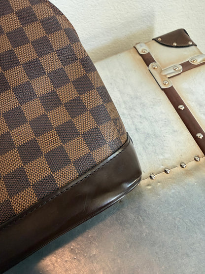 Pre-owned Authentic Louis Vuitton Alma PM Damier Ebene Handbag