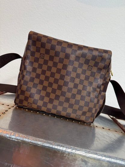 Pre-owned Authentic Louis Vuitton Naviglio Damier Ebene Crossbody Bag
