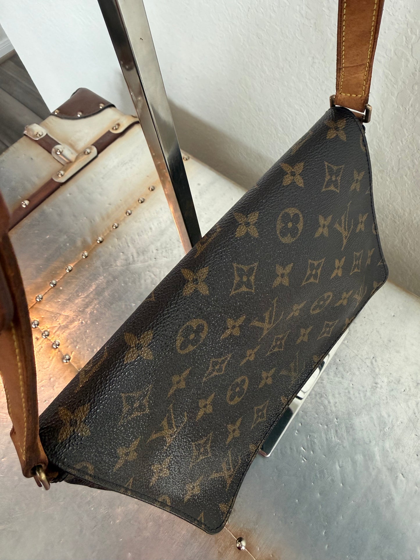Pre-owned Authentic Louis Vuitton Musette Tango Monogram Shoulder Bag