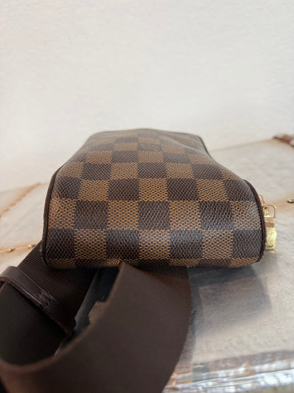 Pre-owned Authentic Louis Vuitton Damier Ebene Geronimos Body Bag