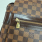 Pre-owned Authentic Bastille Damier Ebene Crossbody Bag