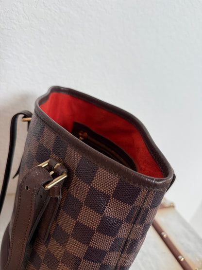 Pre-owned Authentic Louis Vuitton Bucket Damier Ebene Shoulder Bag