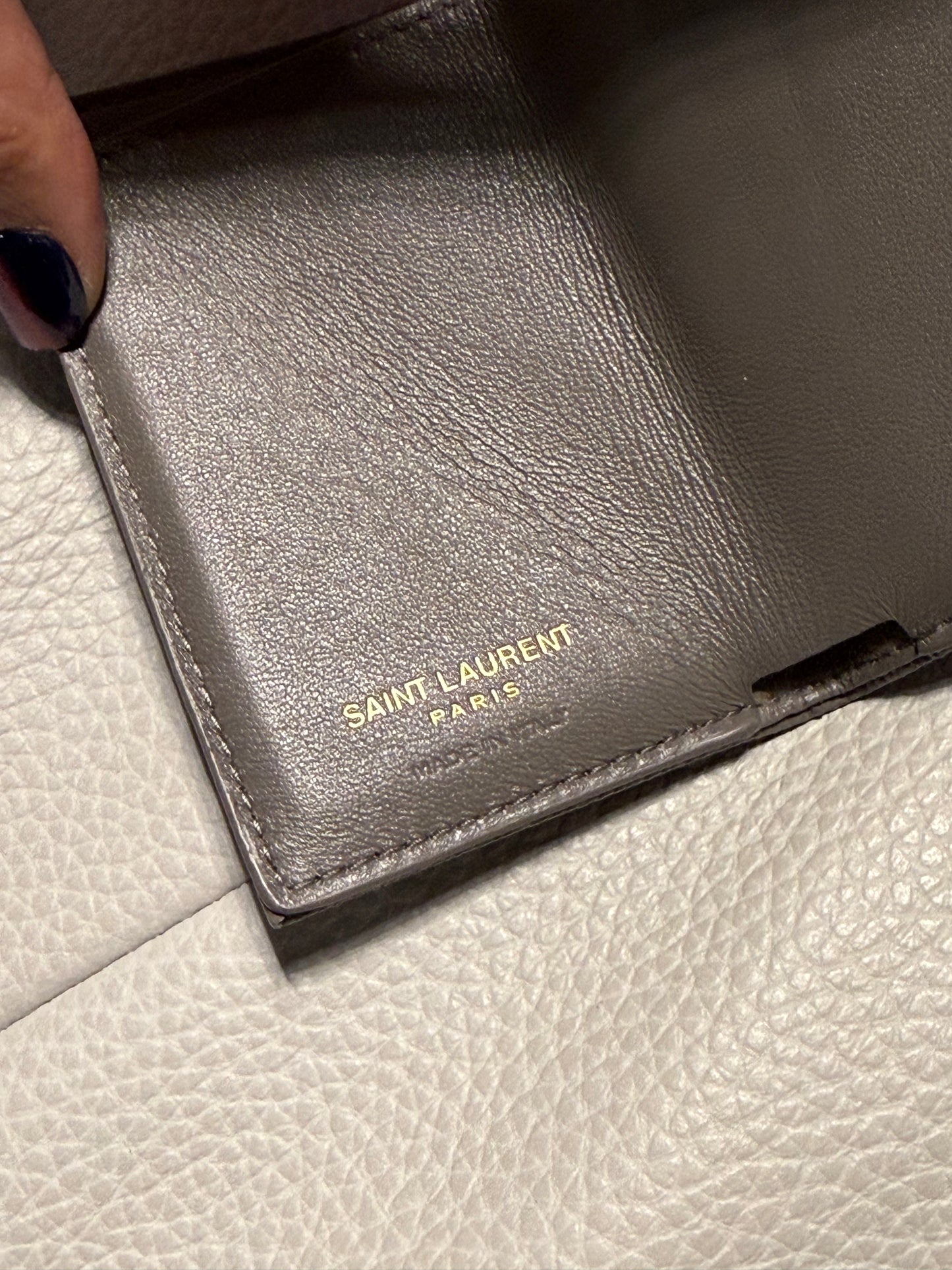 Yves Saint Laurent Cassandra Leather French Wallet