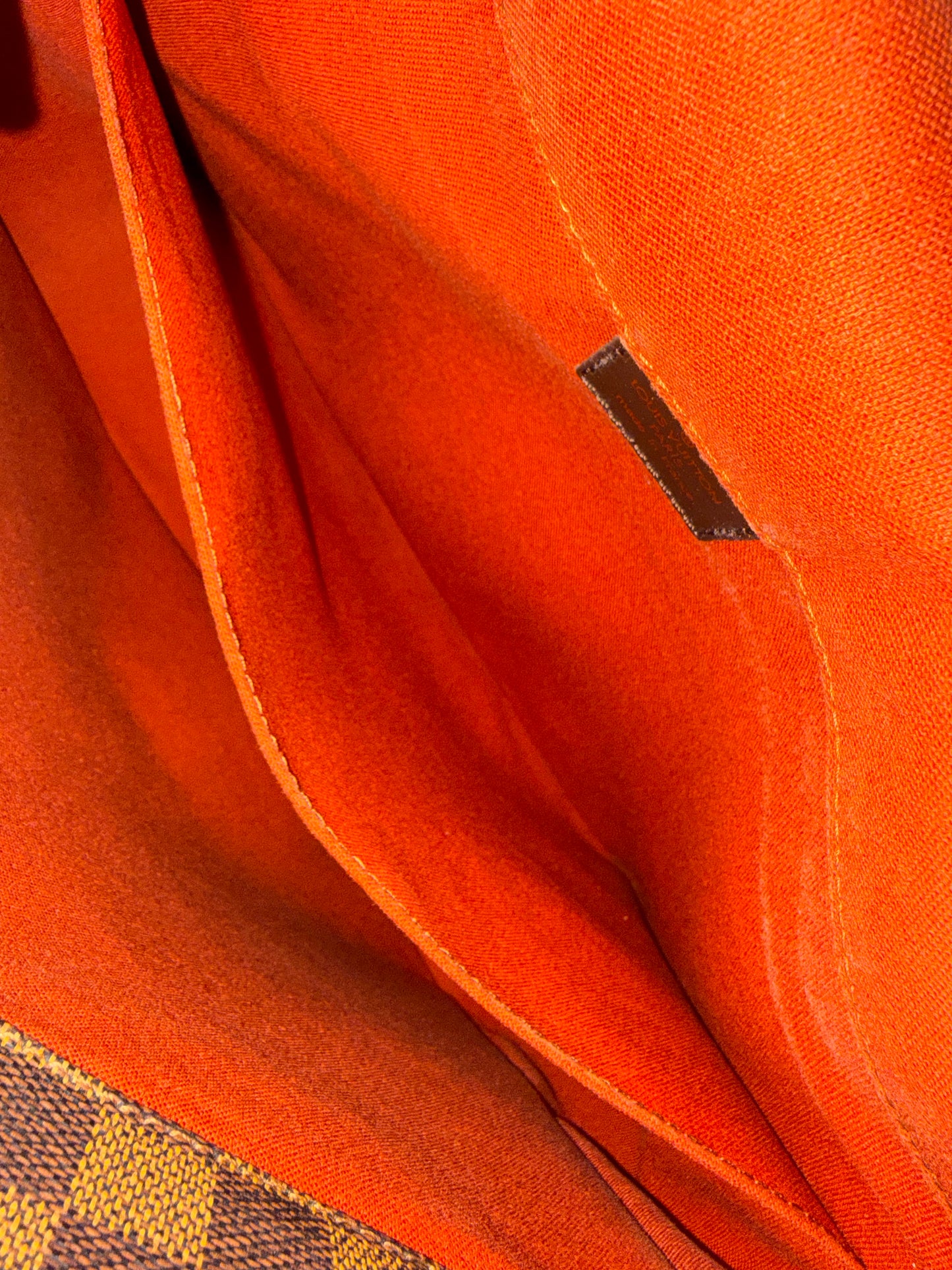 Pre-owned Authentic Bastille Damier Ebene Crossbody Bag