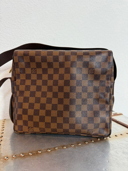 Pre-owned Authentic Louis Vuitton Naviglio Damier Ebene Crossbody Bag