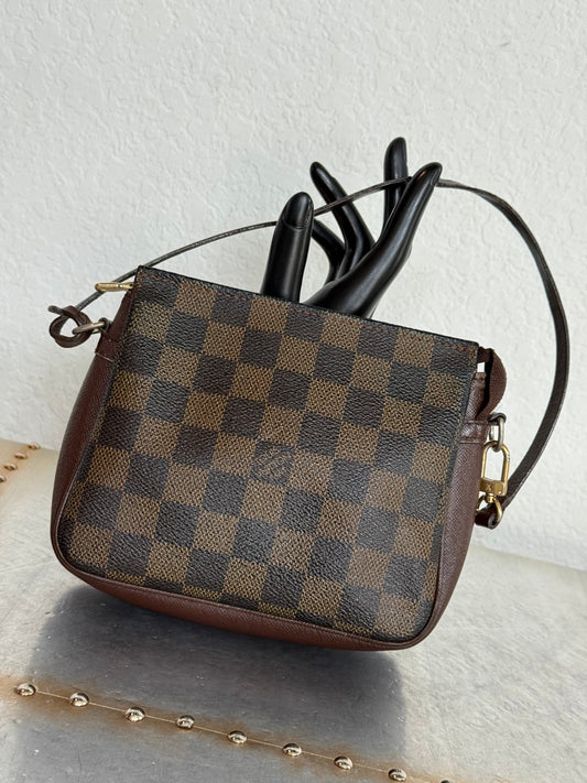 Pre-owned Authentic Louis Vuitton Damier Ebene Trousse Pochette Handbag